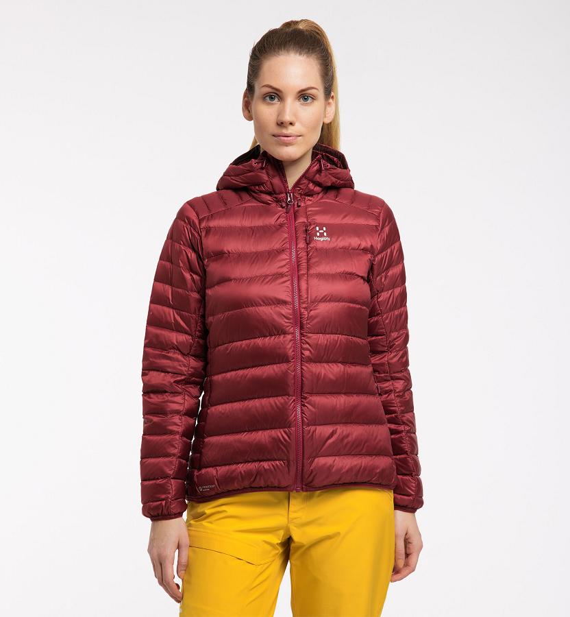 Haglöfs Womens Roc Down Jacket Red New Zealand 13642TOMU